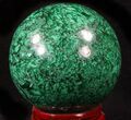 Gorgeous Polished Malachite Sphere - Congo #39399-1